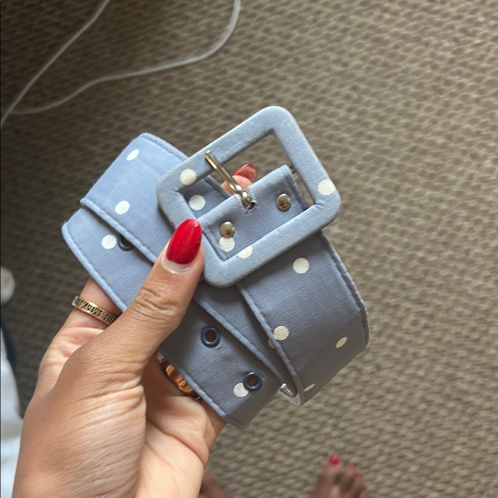 Polka Dot Periwinkle Belt